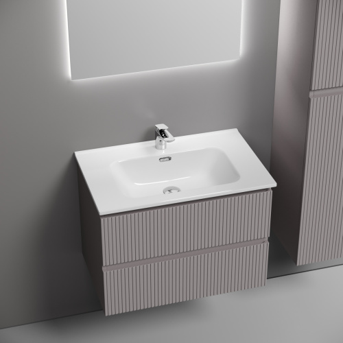 Тумба под раковину Sancos SNOB T SNT70SM 70х40 подвесная цвет серый - фото 5